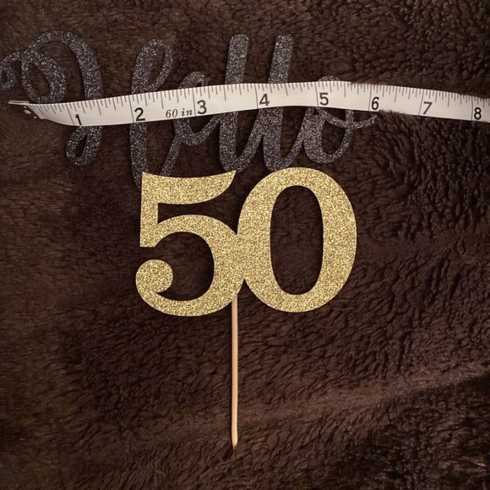 Hello 50 cake topper - Picture 4 of 5